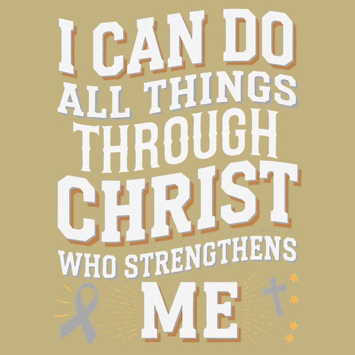 Can Do All Things Through Christ Asthma Awareness Button