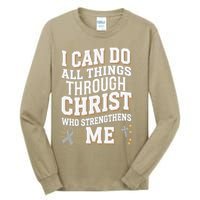 Can Do All Things Through Christ Asthma Awareness Tall Long Sleeve T-Shirt