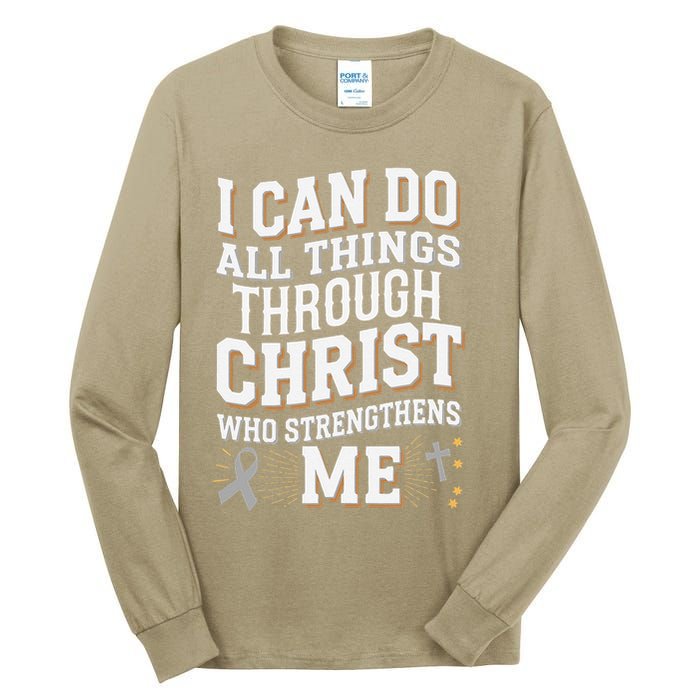 Can Do All Things Through Christ Asthma Awareness Tall Long Sleeve T-Shirt