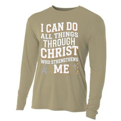 Can Do All Things Through Christ Asthma Awareness Cooling Performance Long Sleeve Crew
