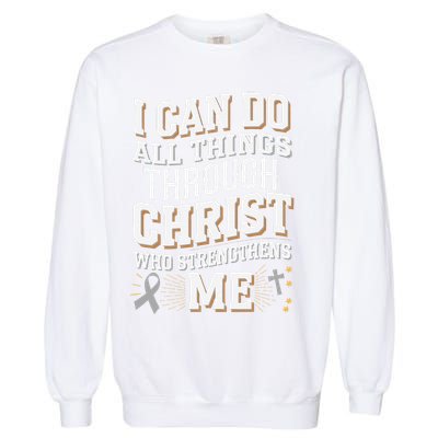Can Do All Things Through Christ Asthma Awareness Garment-Dyed Sweatshirt