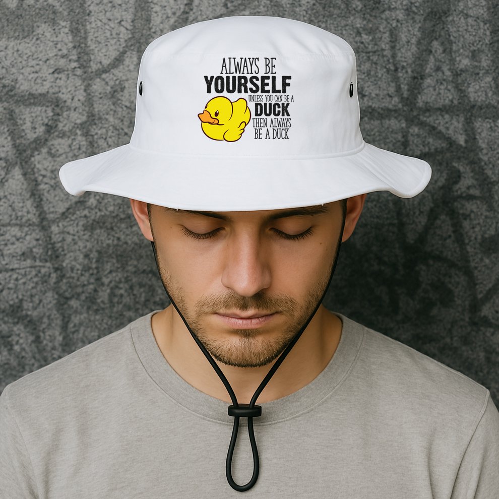 Cute Duck Always Be Yourself Unless You Can Be A Duck Gift Bucket Hat