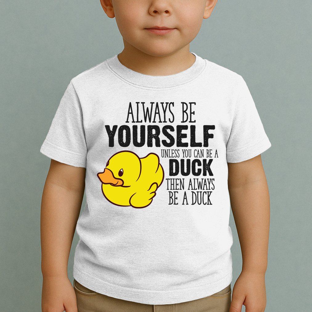 Cute Duck Always Be Yourself Unless You Can Be A Duck Gift Toddler T-Shirt