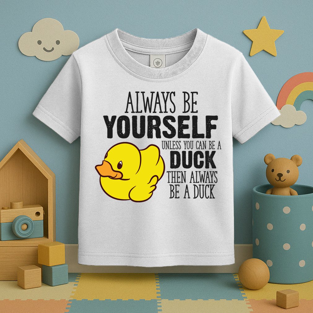 Cute Duck Always Be Yourself Unless You Can Be A Duck Gift Toddler T-Shirt