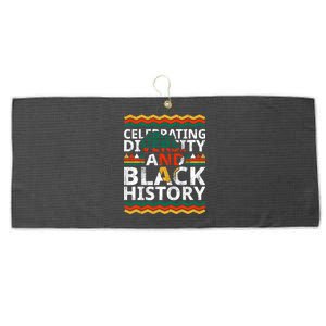 Celebrating Diversity And Black History African Americans Gift Large Microfiber Waffle Golf Towel