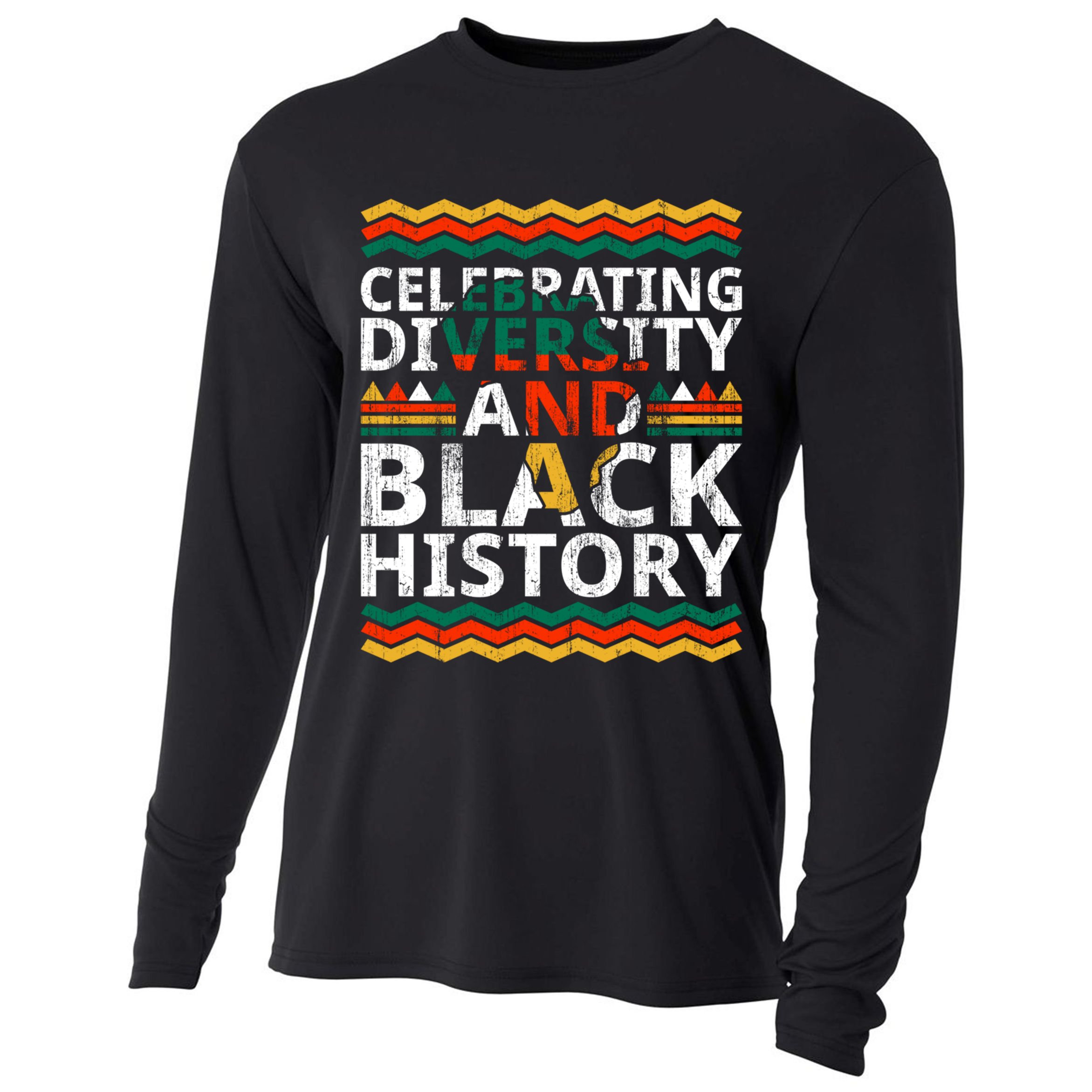 Celebrating Diversity And Black History African Americans Gift Cooling Performance Long Sleeve Crew