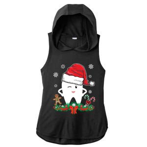 Christmas Dental Assistant Dentist Santa Thooth Advent Gift Cute Gift Ladies PosiCharge Tri-Blend Wicking Draft Hoodie Tank