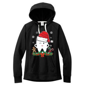 Christmas Dental Assistant Dentist Santa Thooth Advent Gift Cute Gift Women's Fleece Hoodie