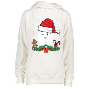 Christmas Dental Assistant Dentist Santa Thooth Advent Gift Cute Gift Womens Funnel Neck Pullover Hood