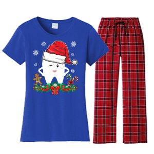 Christmas Dental Assistant Dentist Santa Thooth Advent Gift Cute Gift Women's Flannel Pajama Set