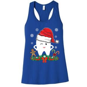 Christmas Dental Assistant Dentist Santa Thooth Advent Gift Cute Gift Women's Racerback Tank