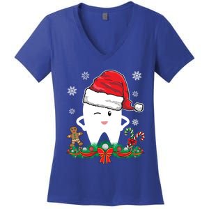 Christmas Dental Assistant Dentist Santa Thooth Advent Gift Cute Gift Women's V-Neck T-Shirt