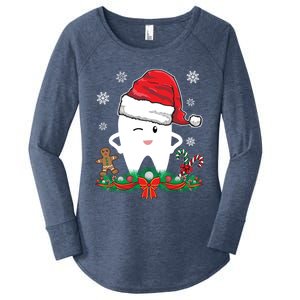 Christmas Dental Assistant Dentist Santa Thooth Advent Gift Cute Gift Women's Perfect Tri Tunic Long Sleeve Shirt