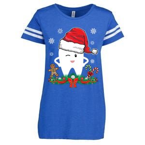 Christmas Dental Assistant Dentist Santa Thooth Advent Gift Cute Gift Enza Ladies Jersey Football T-Shirt