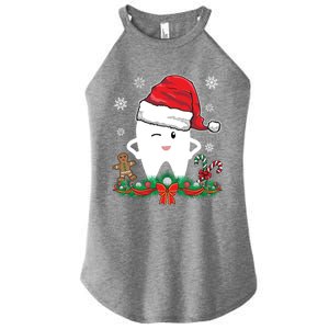 Christmas Dental Assistant Dentist Santa Thooth Advent Gift Cute Gift Women's Perfect Tri Rocker Tank