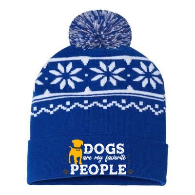 Cute Dogs Are My Favorite People Gift USA-Made Snowflake Beanie