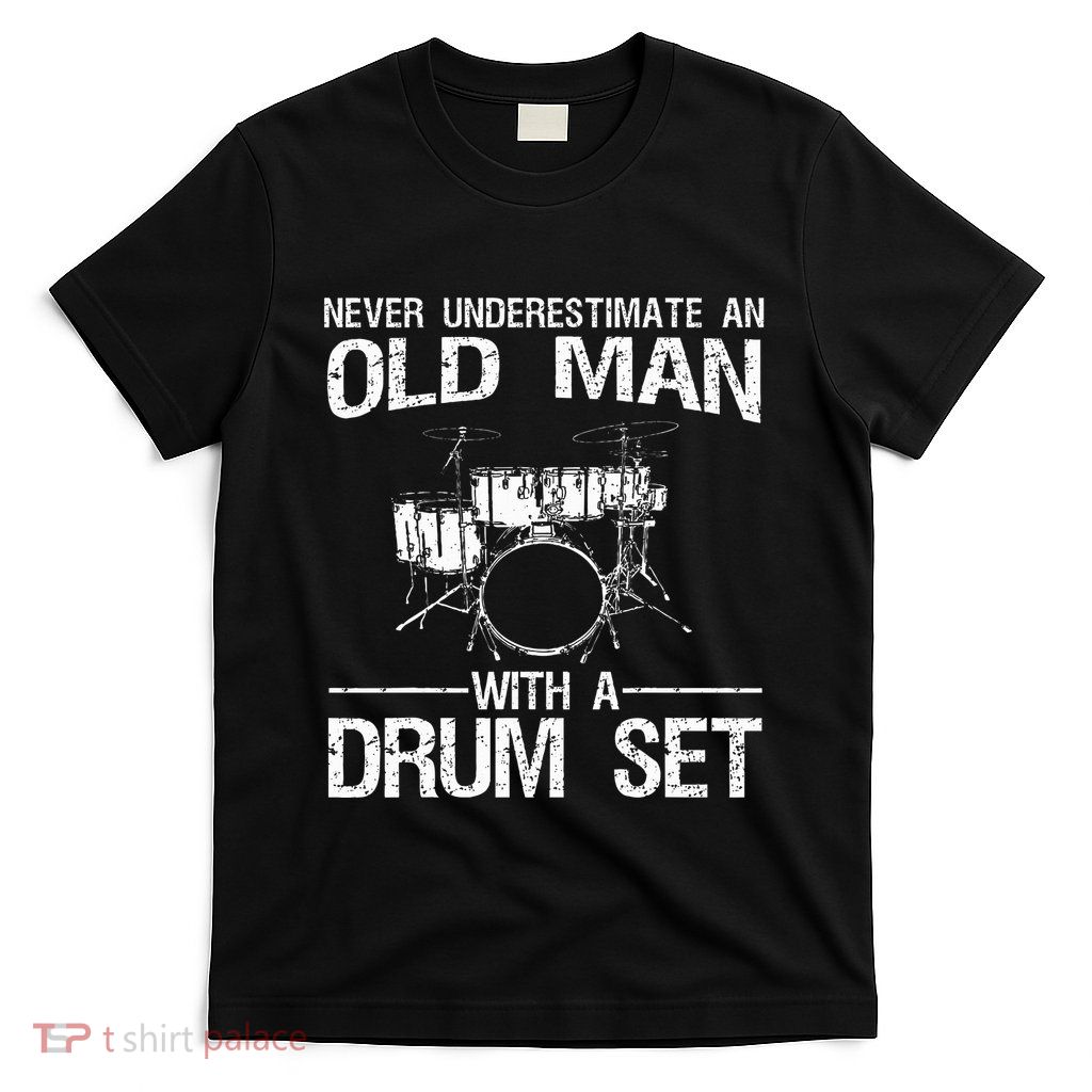 Cool Drummer Art Dad Drum Set Player Drum Kit Musician T-Shirt