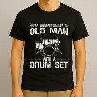 Cool Drummer Art Dad Drum Set Player Drum Kit Musician T-Shirt