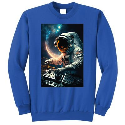 Cosmic Dj Astronaut Djing In Space And Graphic Gift Sweatshirt