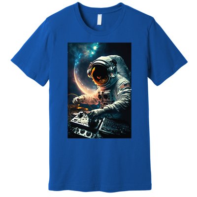 Cosmic Dj Astronaut Djing In Space And Graphic Gift Premium T-Shirt