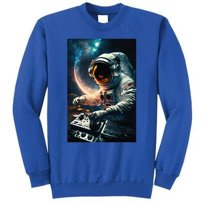 Cosmic Dj Astronaut Djing In Space And Graphic Gift Tall Sweatshirt