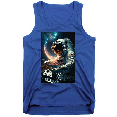 Cosmic Dj Astronaut Djing In Space And Graphic Gift Tank Top