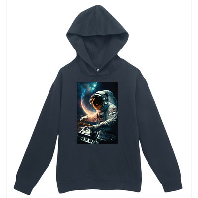 Cosmic Dj Astronaut Djing In Space And Graphic Gift Urban Pullover Hoodie