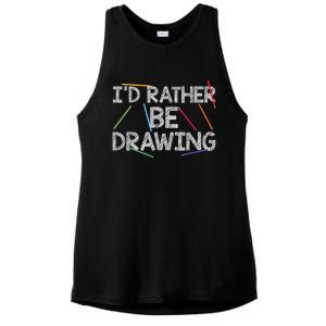 Cool Drawing Art For Sketch Pencil Artist Lovers Ladies PosiCharge Tri-Blend Wicking Tank