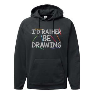 Cool Drawing Art For Sketch Pencil Artist Lovers Performance Fleece Hoodie