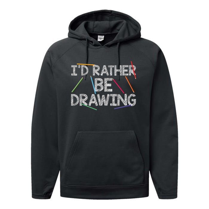 Cool Drawing Art For Sketch Pencil Artist Lovers Performance Fleece Hoodie