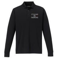 Cool Drawing Art For Sketch Pencil Artist Lovers Performance Long Sleeve Polo