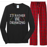 Cool Drawing Art For Sketch Pencil Artist Lovers Long Sleeve Pajama Set