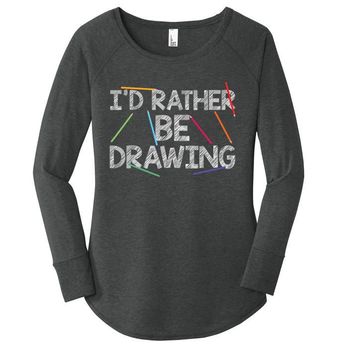 Cool Drawing Art For Sketch Pencil Artist Lovers Women's Perfect Tri Tunic Long Sleeve Shirt