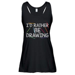 Cool Drawing Art For Sketch Pencil Artist Lovers Ladies Essential Flowy Tank