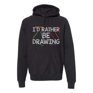 Cool Drawing Art For Sketch Pencil Artist Lovers Premium Hoodie