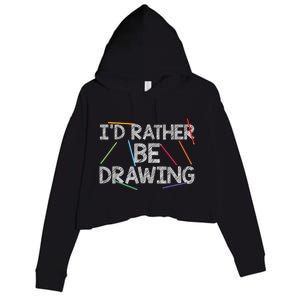 Cool Drawing Art For Sketch Pencil Artist Lovers Crop Fleece Hoodie