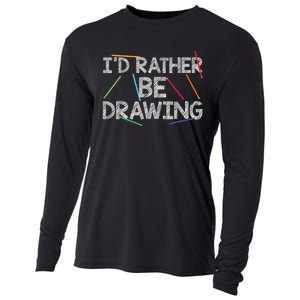 Cool Drawing Art For Sketch Pencil Artist Lovers Cooling Performance Long Sleeve Crew