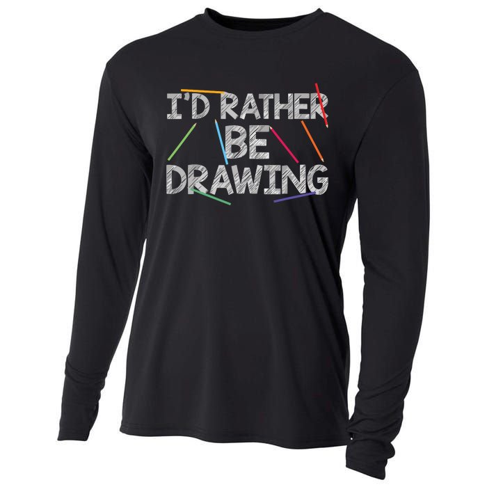 Cool Drawing Art For Sketch Pencil Artist Lovers Cooling Performance Long Sleeve Crew