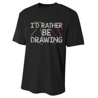 Cool Drawing Art For Sketch Pencil Artist Lovers Performance Sprint T-Shirt