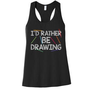 Cool Drawing Art For Sketch Pencil Artist Lovers Women's Racerback Tank