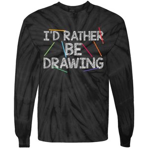 Cool Drawing Art For Sketch Pencil Artist Lovers Tie-Dye Long Sleeve Shirt