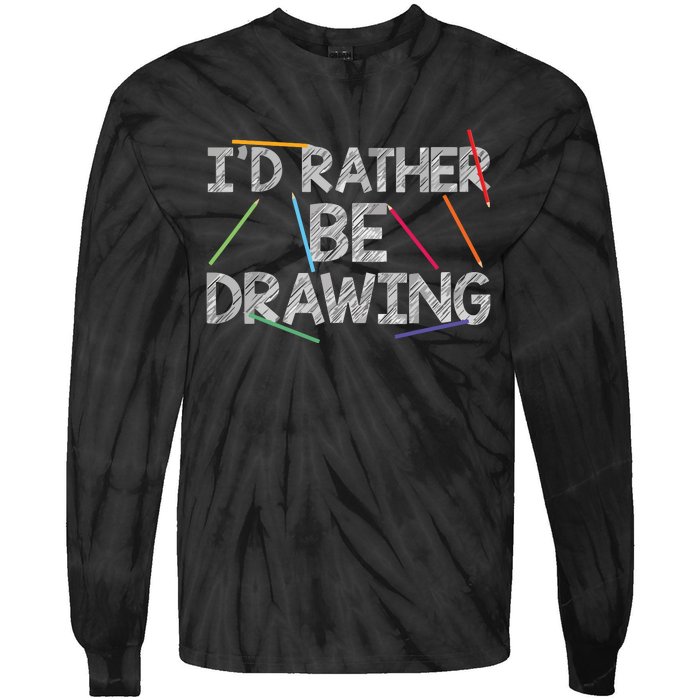 Cool Drawing Art For Sketch Pencil Artist Lovers Tie-Dye Long Sleeve Shirt