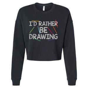 Cool Drawing Art For Sketch Pencil Artist Lovers Cropped Pullover Crew