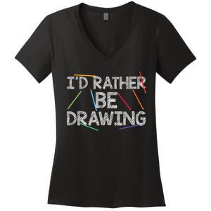 Cool Drawing Art For Sketch Pencil Artist Lovers Women's V-Neck T-Shirt