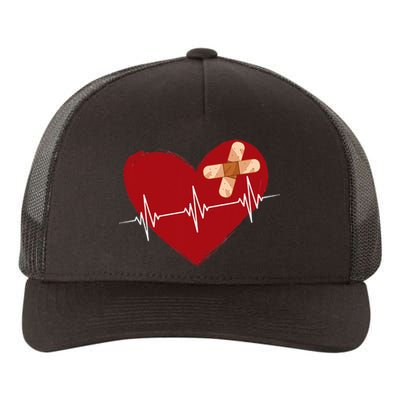 Coronary Diseases Artery Bypass Open Heart Surgery Heartbeat Yupoong Adult 5-Panel Trucker Hat