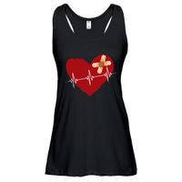 Coronary Diseases Artery Bypass Open Heart Surgery Heartbeat Ladies Essential Flowy Tank