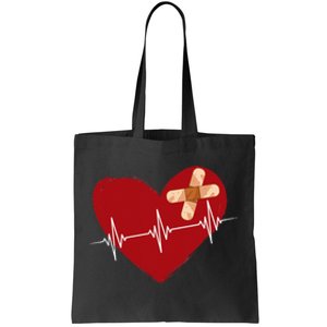 Coronary Diseases Artery Bypass Open Heart Surgery Heartbeat Tote Bag