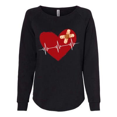 Coronary Diseases Artery Bypass Open Heart Surgery Heartbeat Womens California Wash Sweatshirt