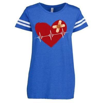 Coronary Diseases Artery Bypass Open Heart Surgery Heartbeat Enza Ladies Jersey Football T-Shirt