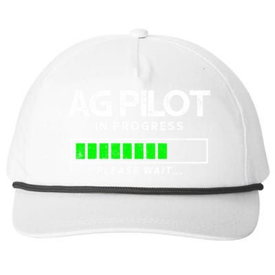 Crop Duster Ag Pilot In Progress Please Wait… Gift Snapback Five-Panel Rope Hat